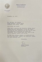 Président Ronald Reagan Signé Lettre Bas AC22609 - $1,552.03