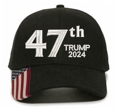 Donald Trump President 47th Make America Great Again MAGA Adjustable Ball Cap - £18.86 GBP