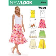 New Look Sewing Pattern 6569 Skirt Top Shirt Misses Size 8-18 - £7.04 GBP