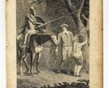Don Quixote&#39;s First Adventure Releasing a Boy  Copper Plate Engraving 1792 - $89.01