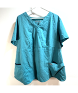 Grey&#39;s Anatomy Scrub Top Size 3XL Women&#39;s Blue Short Sleeve Barco 3X - $14.50