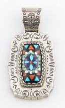 Carolyn Pollack Relios Inc. Sterling Silver Mosaic Muti Stone Pendant - £123.51 GBP