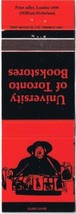 Ontario Matchbook Cover University Toronto Bookstores Red Print Seller Eddy - £0.76 GBP