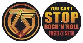 Twisted Sister You Can&#39;t Stop Rock N Roll Dj Turntable Twin Slipmat Set Pack - £15.80 GBP