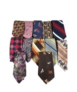 Lot 12 Mens NeckTies 70&#39;s Wide Polyester God-Awful Loud Colors Vintage G... - $32.73