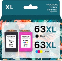 63 XL High Yield Ink Cartridge Combo Pack Replacement for HP 63 Ink for HP Envy  - £44.18 GBP