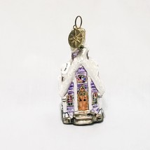 Christopher Radko Holiday Purple Chapel Church Ornament 3&quot;  Midnight Blessings - £26.89 GBP