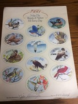 Vintage 1980 Avon Calendar May the Beauty of Nature Fill Everyday BIRDS ... - $17.90