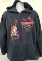 Disney Grumpy Hooded Hoodie Dark Blue and Red Size XXL - £23.20 GBP