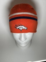 NFL Denver Broncos Beanie Orange With Stripes One Size Fits Most - £7.77 GBP