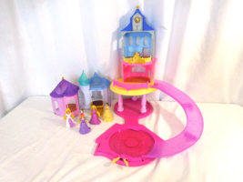 Disney Glitter Glider Castle MagiClip Princess Dolls Set Lot Kingdom  - £59.15 GBP