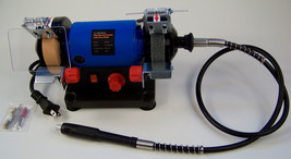 3 " Mini Bench Grinder / Polisher With 40" Flex Shaft Sand Polish Grind Hobby - $79.99