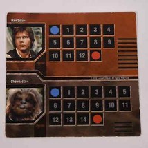 Replacement Star Wars Epic Duels Character Card Han Solo &amp; Chewbacca 0222 - £9.67 GBP