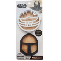 Star Wars The Mandalorian 2 Silicone Egg &amp; Pancake Breakfast Molds - £11.76 GBP