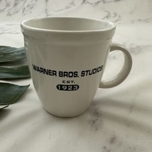 Warner Bros Studios Vintage Coffee Mug White Black Oversize Cup Simple - $19.79