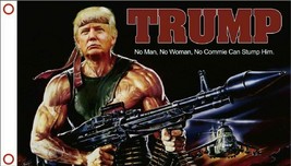 3x5 Donald Trump 2024 Rambo Bazooka Flag 5x3 Banner w/ Grommets - £15.62 GBP