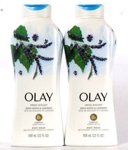 2 Count Olay 22 Oz Fresh Outlast Birch Water &amp; Lavender B3 Complex Body Wash - £22.37 GBP