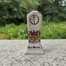 Crest China Clock Figurine Souvenir Crest Ware Burnley Vintage Miniature - £11.18 GBP