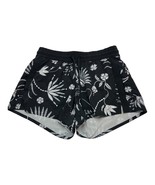 ATHLETA Womens 2 Black WhIte Floral Board Shorts Pockets Drawstring Waist - $31.78 CAD
