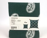 Ikea AROMATISK 2023 Pillow Cushion Cover Cotton 20&quot; x 20&quot; Green Paisley ... - $15.82