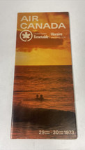 AIR Canada Timetable Schedule 1973 - £11.57 GBP