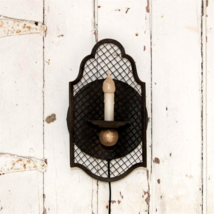 Aged new Wall Sconce Light in Dark Tin image 2