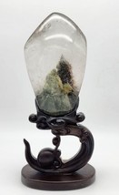 Garden Quartz Misty Mountain Freeform With Custom Wood Stand, Natural Crystal  - £286.53 GBP