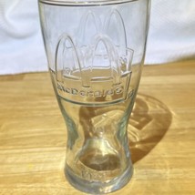 VTG 1992 McDonald&#39;s Elevated Etched Designs Logo 16oz Clear Fountain Glass - £11.54 GBP