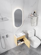 Bathroom Vanity With Single Sink,16 Inch For Small Bathroom - £120.98 GBP