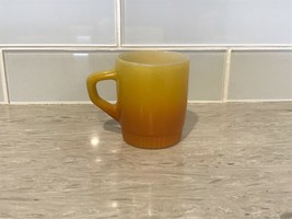 Vtg Anchor Hocking Fire King Yellow Orange Gold Ombre Stackable Mug Cup - £6.73 GBP