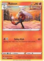 Raboot 27/198 Uncommon Chiling Reign Pokemon Card - £3.98 GBP