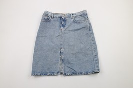 Vintage 90s Ralph Lauren Womens 6 Distressed Spell Out Knee Length Denim... - $48.46