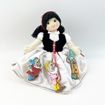 NEW Handmade Topsy Turvy Snow White 7 Dwarfs Queen Doll Folk Art Apple Story - £23.91 GBP