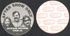 1983 Round Jackson Browne OTTO Backstage Pass for Tour 83, great memorab... - £5.43 GBP
