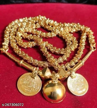 guarantee Gold Covering Traditional Mangalyam Mangalsutra Long Chain Kundan Set - £11.61 GBP