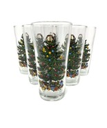 Christmas Tree KIG 16 oz Drinking Glasses Vintage Set of 6 Indonesia - £23.31 GBP