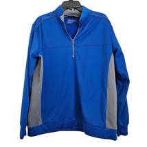 NIKE Golf Tour Performance Therma Fit Blue &amp; Gray 1/4 Zip Pullover Mens Large - £29.84 GBP