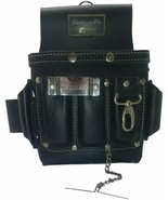 3400-BK Leather Gold, Professional Leather Electrician Tool Pouch, Black - £27.83 GBP