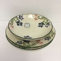 1 Soup Cereal Bowl Plates 2 Dinner Plates BlueFlowers Papart Seramik Turkish 9&quot; - £26.68 GBP