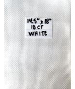 White Aida 18 Count Cross Stitch Fabric 100% Cotton 14-1/2&quot; x 18&quot; - $155.35 MXN