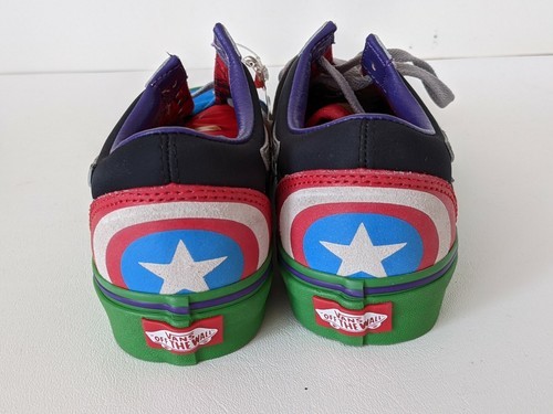 VANS Chaussure Marvel Old Skool Avengers Captain America Flash Homme 5 Femme 6.5 Item image 5
