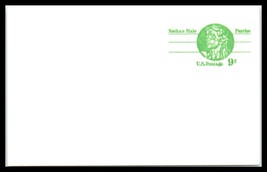 1977 US Postal Card - UX72 9c Nathan Hale, Unused U8 - $2.96