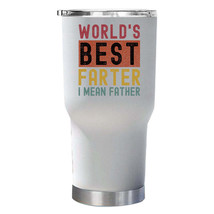 Worlds Best Farter I Mean Father Tumbler 30oz Funny Cup Retro Xmas Gift For Dad - £23.69 GBP