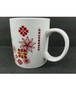 Starbucks Holiday Poinsettia Snowflake Christmas 12 Oz Coffee Tea Mug Re... - £17.89 GBP