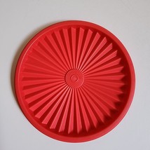 Vintage Tupperware Servalier Replacement Lid #808 Round 6 3/4” Red - £4.63 GBP