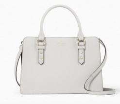 New Kate Spade Lise Mulberry Street Satchel Pebble Leather Quill Grey - £107.91 GBP