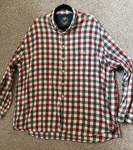 Vintage Rudnick Seasons Men’s Button Down Long Sleeve Checkered Red Gree... - £23.97 GBP