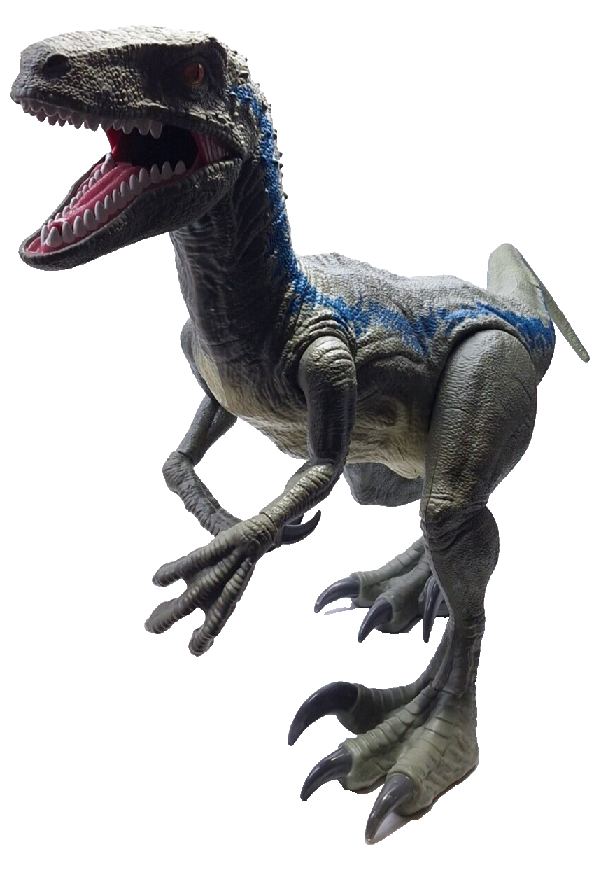 Jurassic World Super Colossal Velociraptor Raptor Blue Action Figure ...