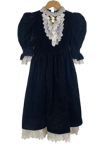 Storybrook Heirlooms Dress Girls 5 Black Velvet Brooch Holiday Petticoat... - $1,110.92 MXN