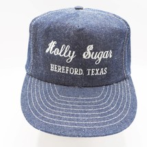 Snapback Trucker Farmer Hat Cap Denim Color Holly Sugar Hereford Texas NWOT - £43.40 GBP